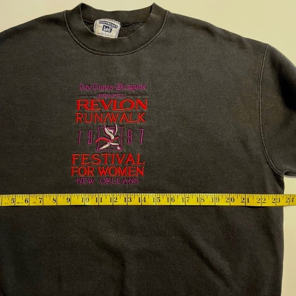 Revlon Lee Sweatshirt Vintage 90s Run Walk Women's Made in USA Large - Picture 5 of 6